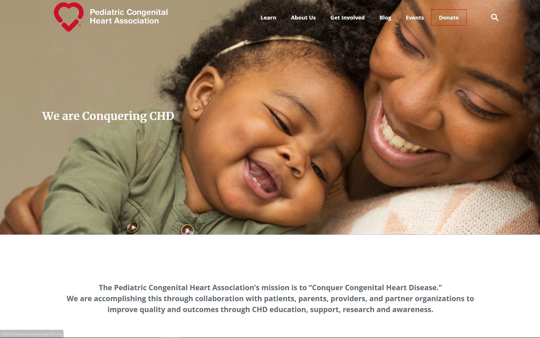 The Conquering CHD homepage