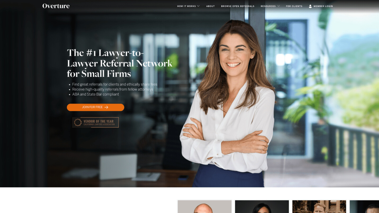 The Overture marketing site hero